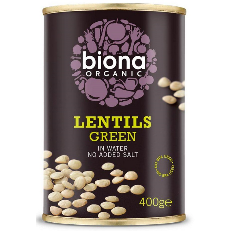 Biona Linte Verde in suc propriu BIO, 400g