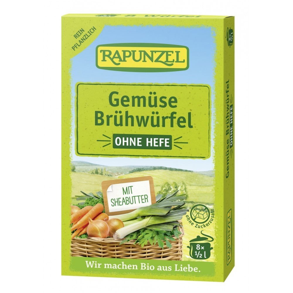 Rapunzel Cuburi de supa de legume bio fara drojdie 80g