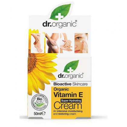 Dr Organic Crema de Fata cu Vitamina E, 50ml