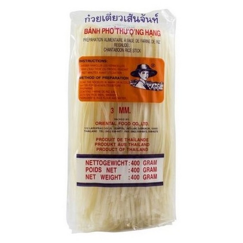 Oriental Food Taitei din orez 3 mm, 400g