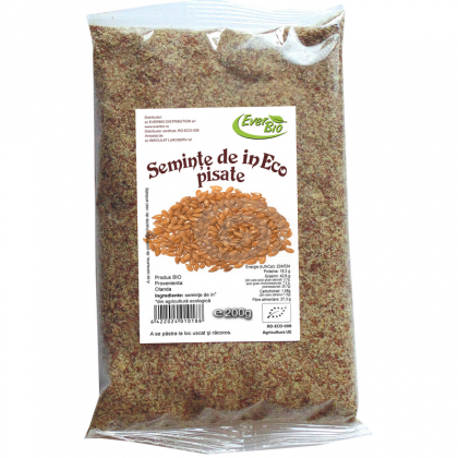 EVERBIO Seminte de in pisate BIO 200g