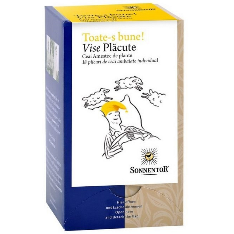 Sonnentor Ceai BIO  Amestec de Plante, Toate-s bune! Vise placute, 18 plicuri, 27g