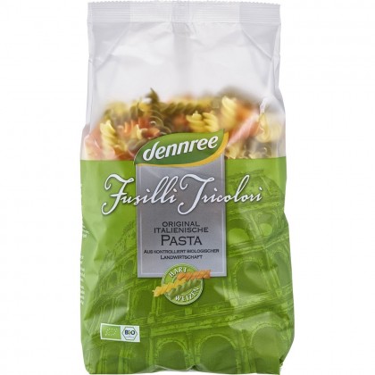 Dennree Fusilli tricolore ecologice 500g