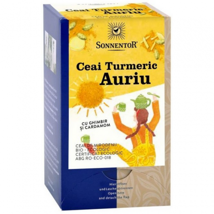 Sonnentor BIO Ceai Turmeric Auriu, 18 plicuri, 36g
