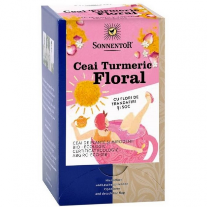 Sonnentor BIO Ceai Turmeric Floral, 18 plicuri, 36g