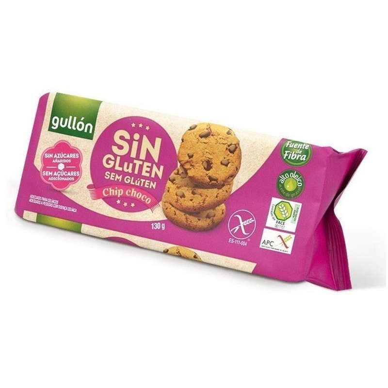 Gullon Biscuiti fara gluten cu cips ciocolata, 130g