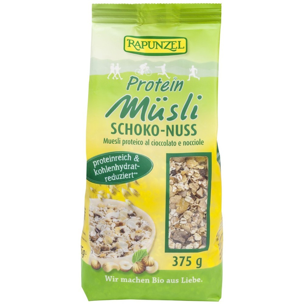 Rapunzel BIO Musli proteic cu alune si ciocolata 375g