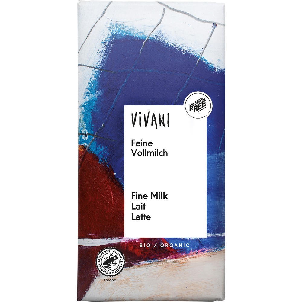 Vivani Ciocolata bio cu lapte integral 100g