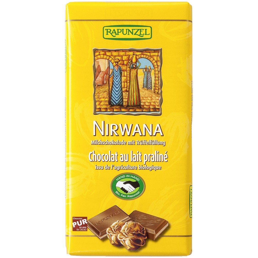 Rapunzel Ciocolata Bio Nirwana cu praline HIH 100g