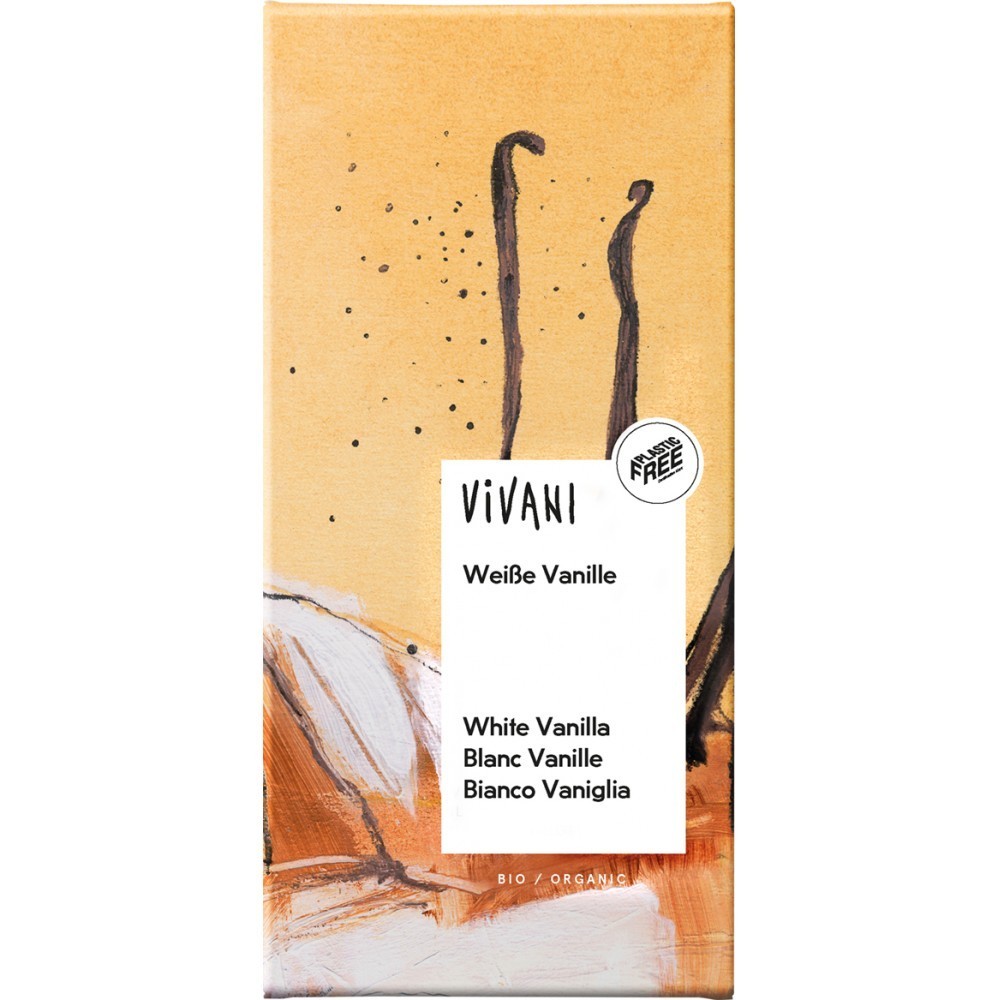 Vivani Ciocolata alba cu vanilie bio 80g