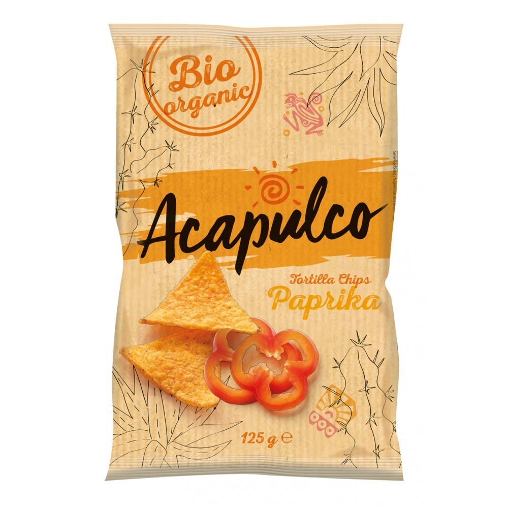 Acapulco Tortilla chips cu boia 125g