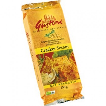 Gustoni BIO Biscuiti crocanti cu susan si rozmarin 250g