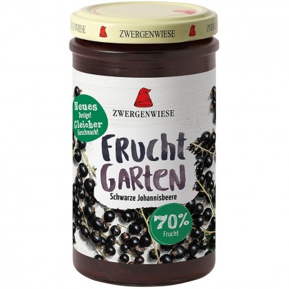 Zwergenwiese Gem de coacaze negre FARA ZAHAR indulcit cu nectar de agave 225g