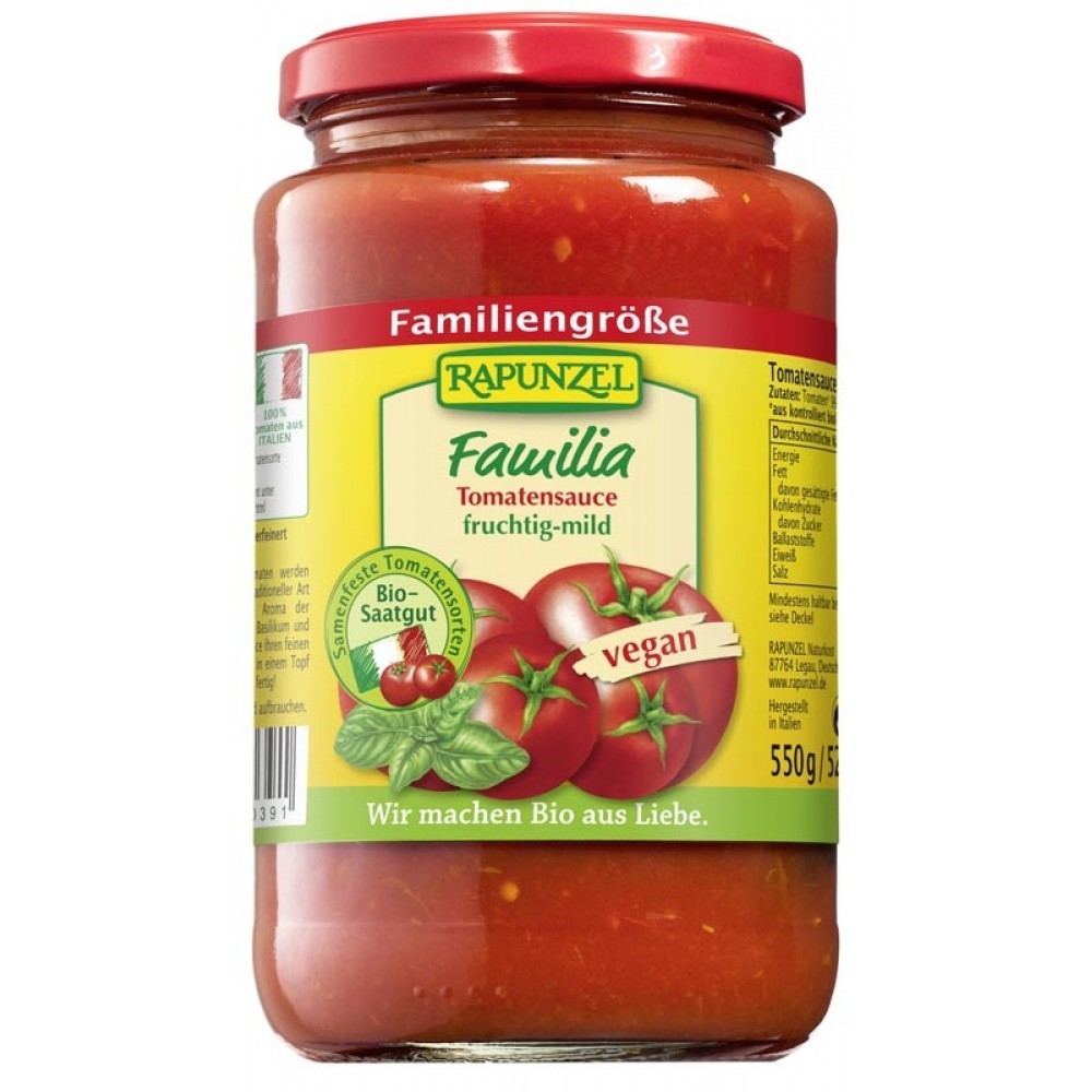 Rapunzel Sos de tomate Familia 550g