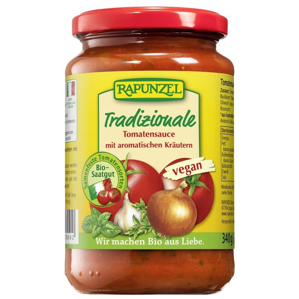 Rapunzel Sos vegan de tomate Traditional 340g