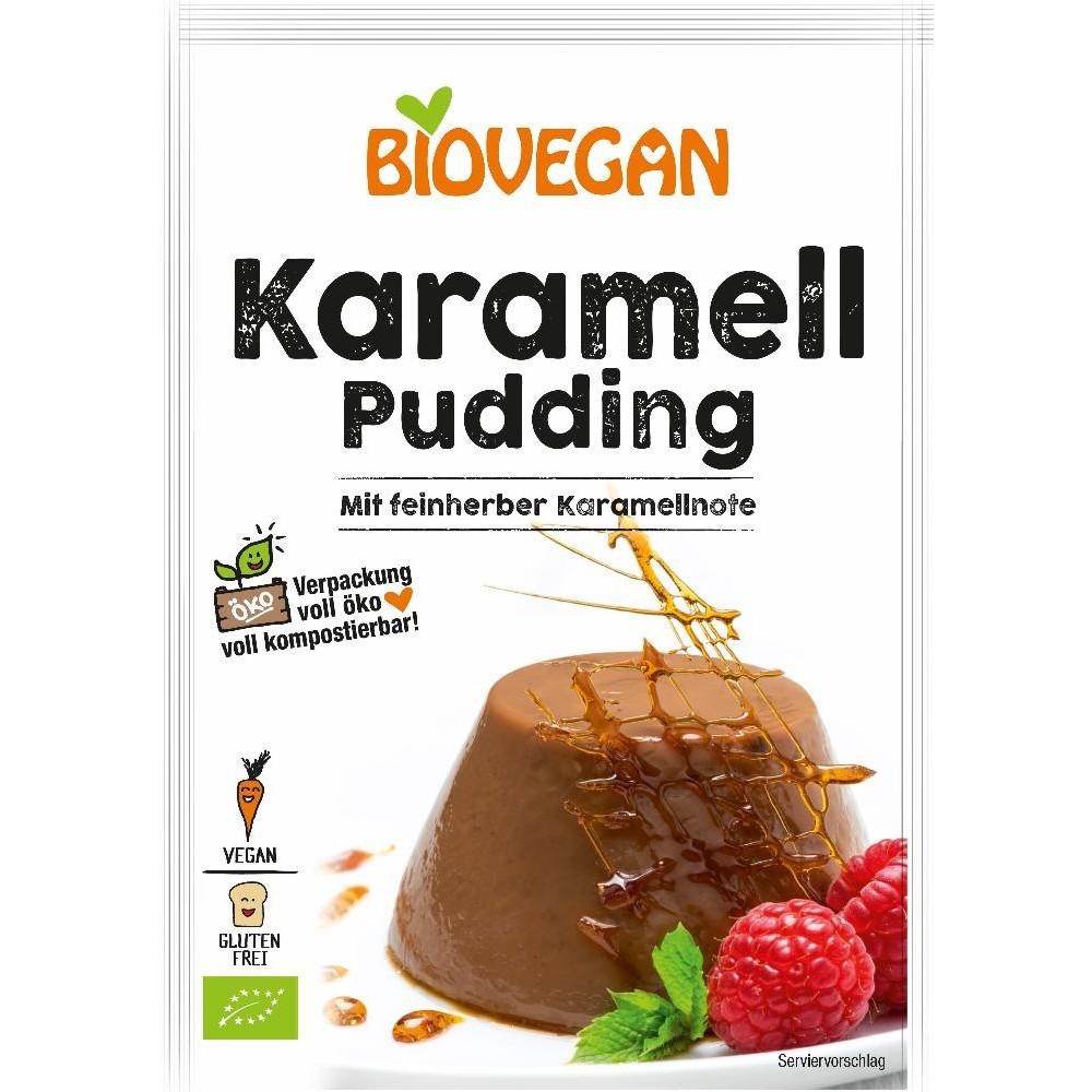 Biovegan Pudra budinca caramel fara gluten 43g