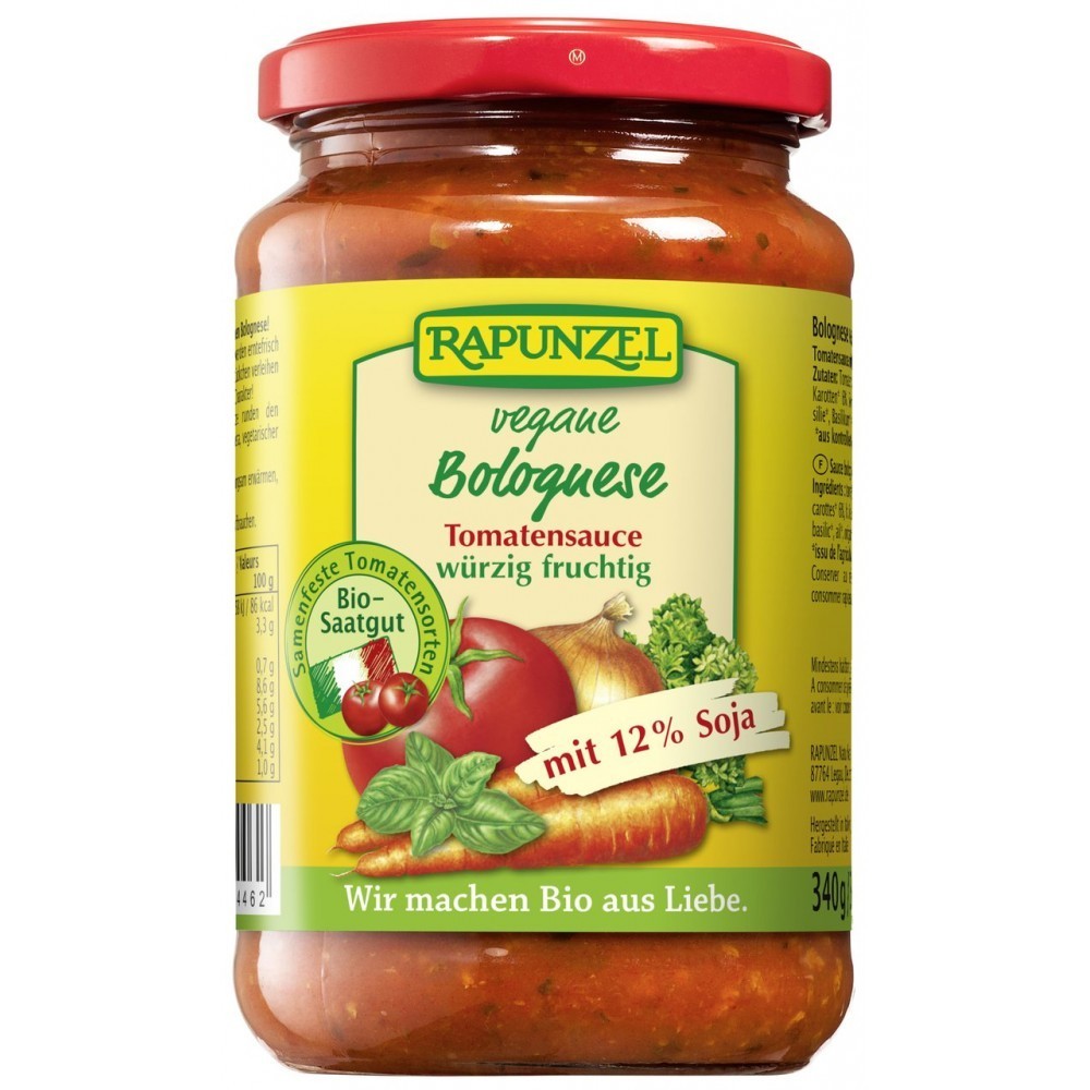 Rapunzel Sos de tomate Bolognese vegetarian cu soia 340g