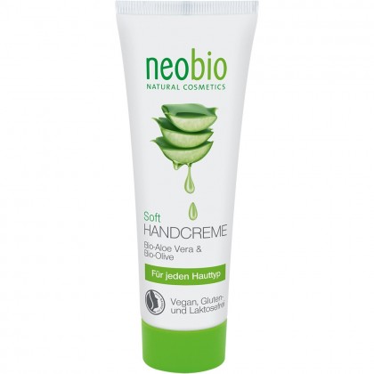 NeoBio Crema de maini cu aloe vera si ulei masline bio 75ml