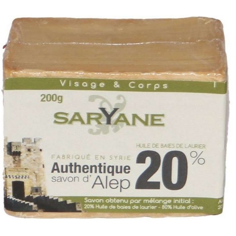 Saryane Sapun autentic de Alep cu ulei din frunze de dafin 20%, 200g