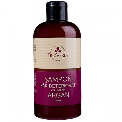 Trio Verde Sampon pentru Par Deteriorat cu ulei de Argan, 250ml