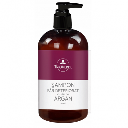 Trio Verde Sampon pentru Par Deteriorat cu ulei de Argan, 250ml
