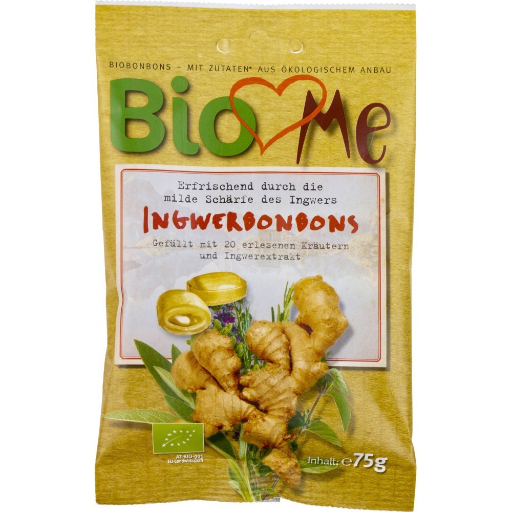 BIO Loves Me Bomboane cu ghimbir bio 75g