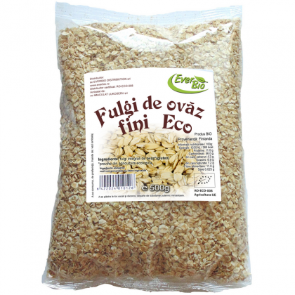 EVERBIO Fulgi de ovaz fini BIO 500g