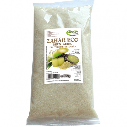 EVERBIO BIO Zahar brun auriu 0.5 kg