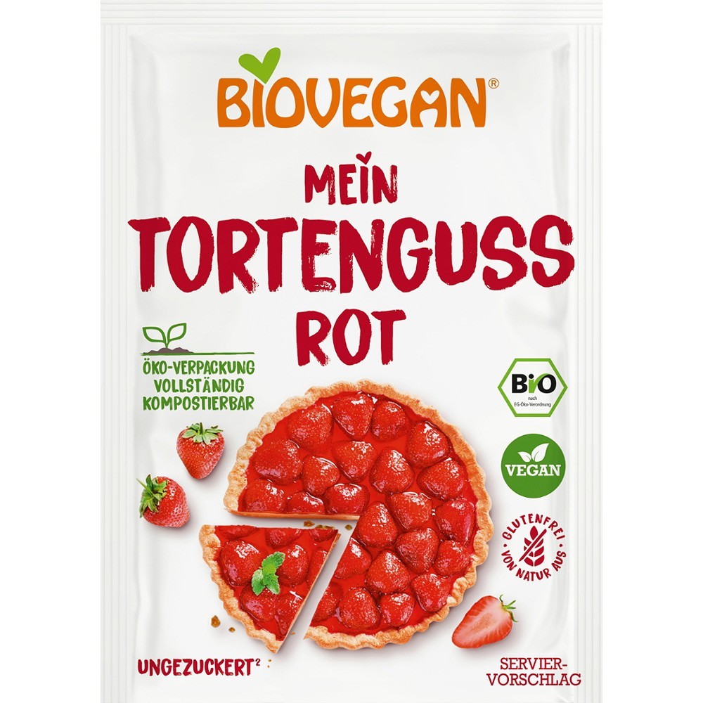 Biovegan Gelatina vegana rosie fara gluten 2x7g