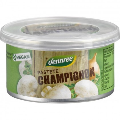 Dennree Pate cu ciuperci champignon 125g