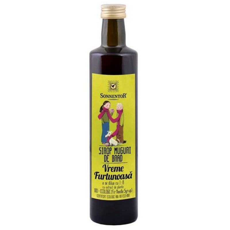 Sonnentor Sirop BIO Muguri de Brad-Vreme Furtunoasa, fara zahar, 250ml