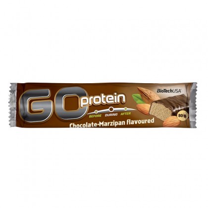 BioTechUSA Go PROTEIN Baton proteic ciocolata si martipan 80g
