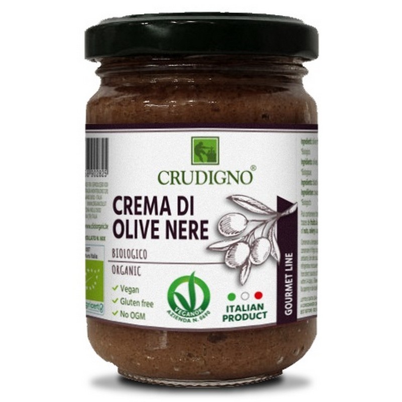 Crudigno BIO Crema de masline negre, 130g