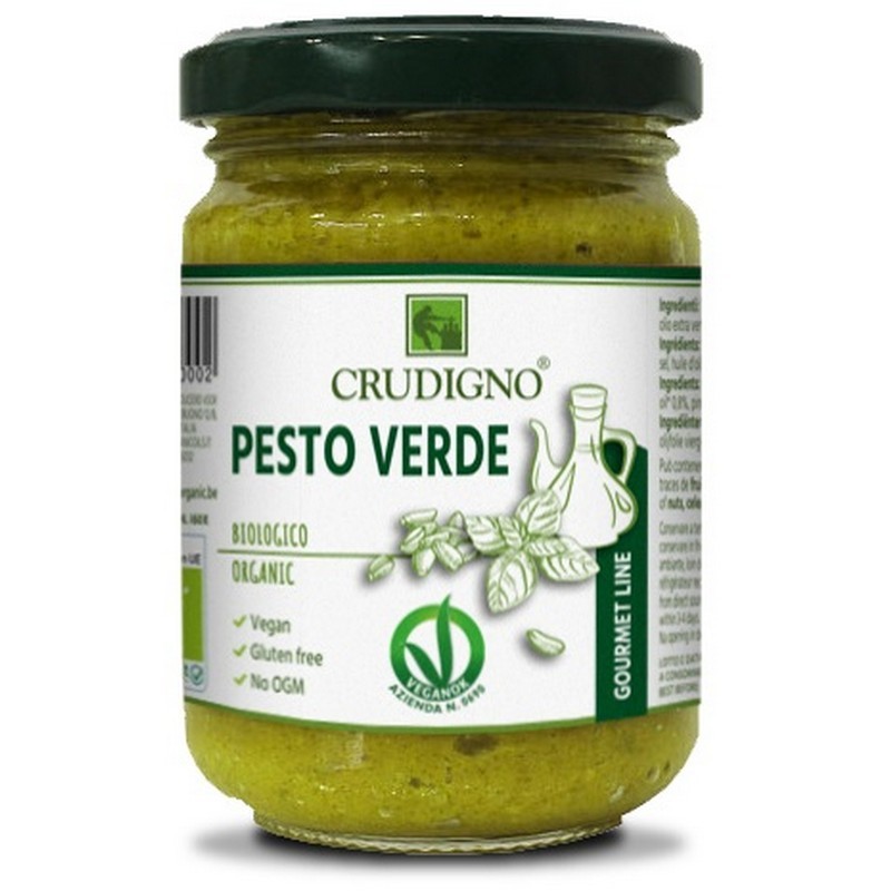 Crudigno BIO Pesto verde, cu busuioc, 130g