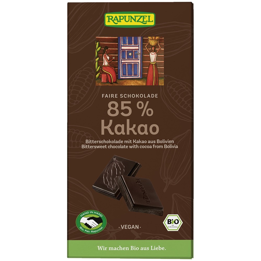 Rapunzel Ciocolata bio amaruie 85% cacao HIH 80g