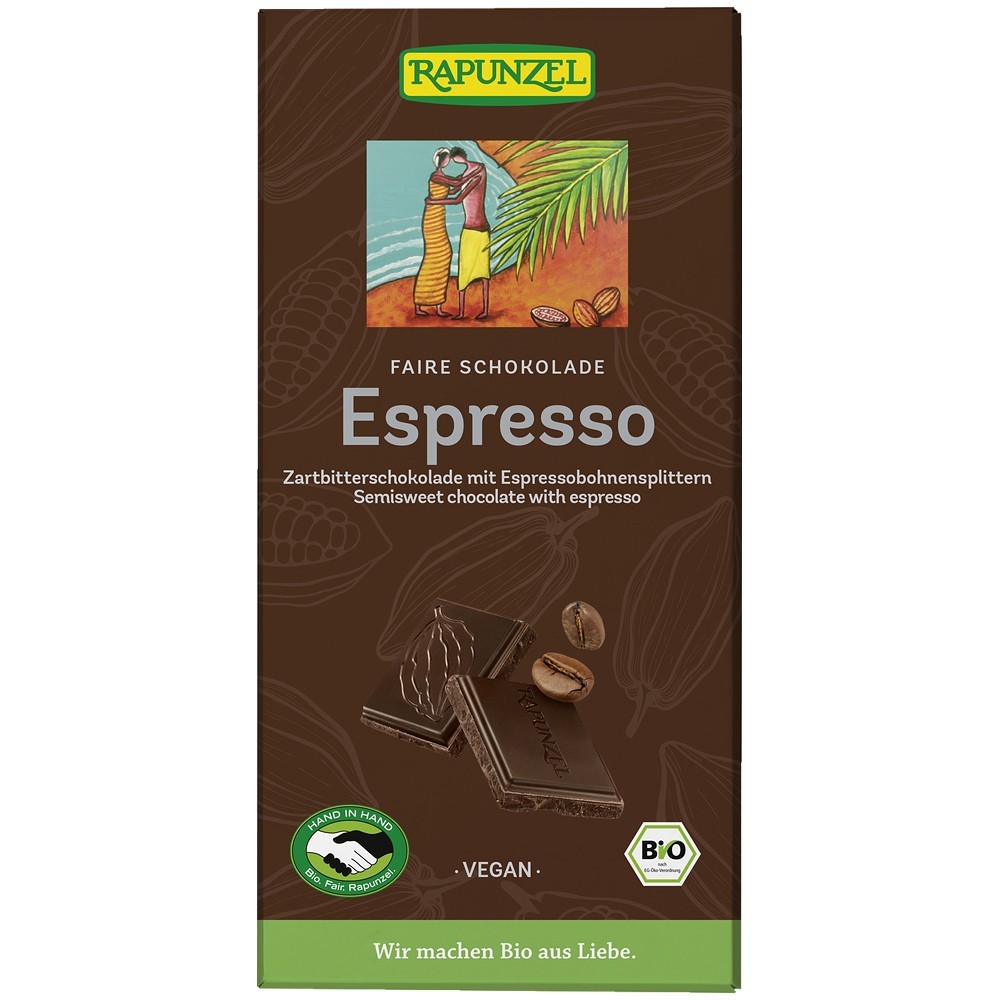 Rapunzel Ciocolata bio amaruie cu espresso si 51% cacao HIH 80g