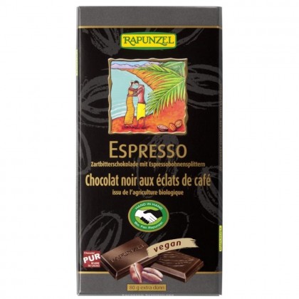 Rapunzel Ciocolata bio amaruie cu espresso si 51% cacao HIH 80g