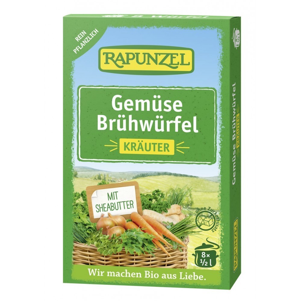 Rapunzel Cuburi de supa de legume bio cu ierburi 84g