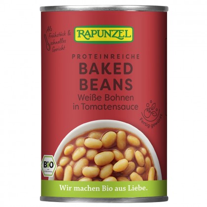 Rapunzel Fasole alba bio in sos de rosii la conserva 400g