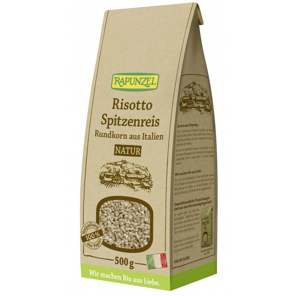 Rapunzel Orez Risotto bio cu bob rotund ascutit natur 500g