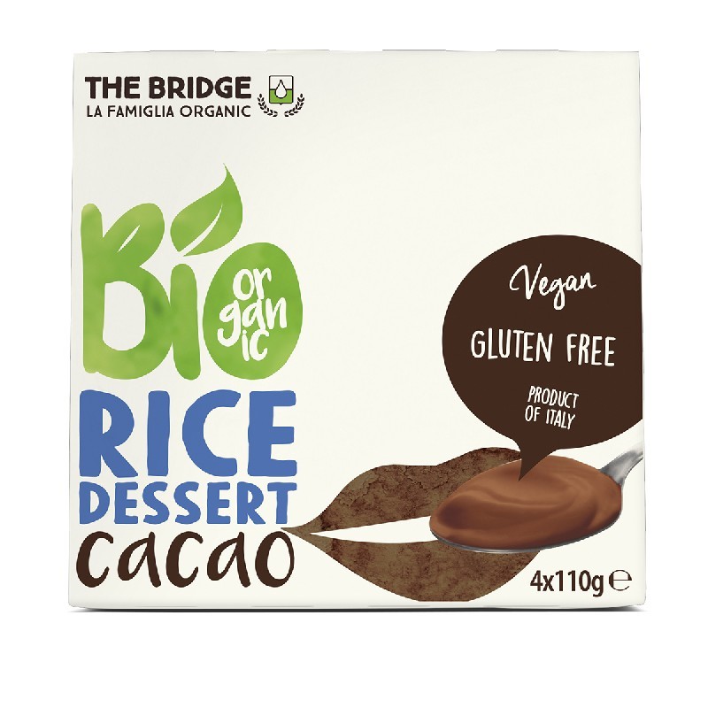 The Bridge BIO Desert din orez cu cacao 4x110g