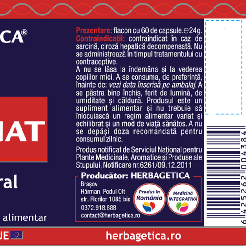 Herbagetica Alergonat+Extract Trei-frati-patati,  60 cps