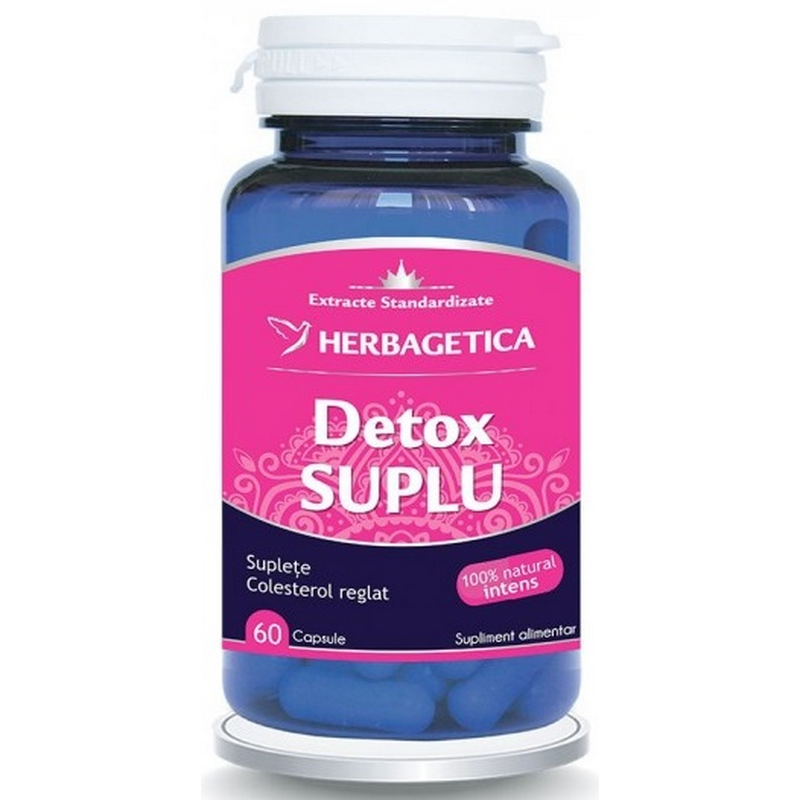 Herbagetica Detox Suplu, suplete, colesterol reglat, 60cps