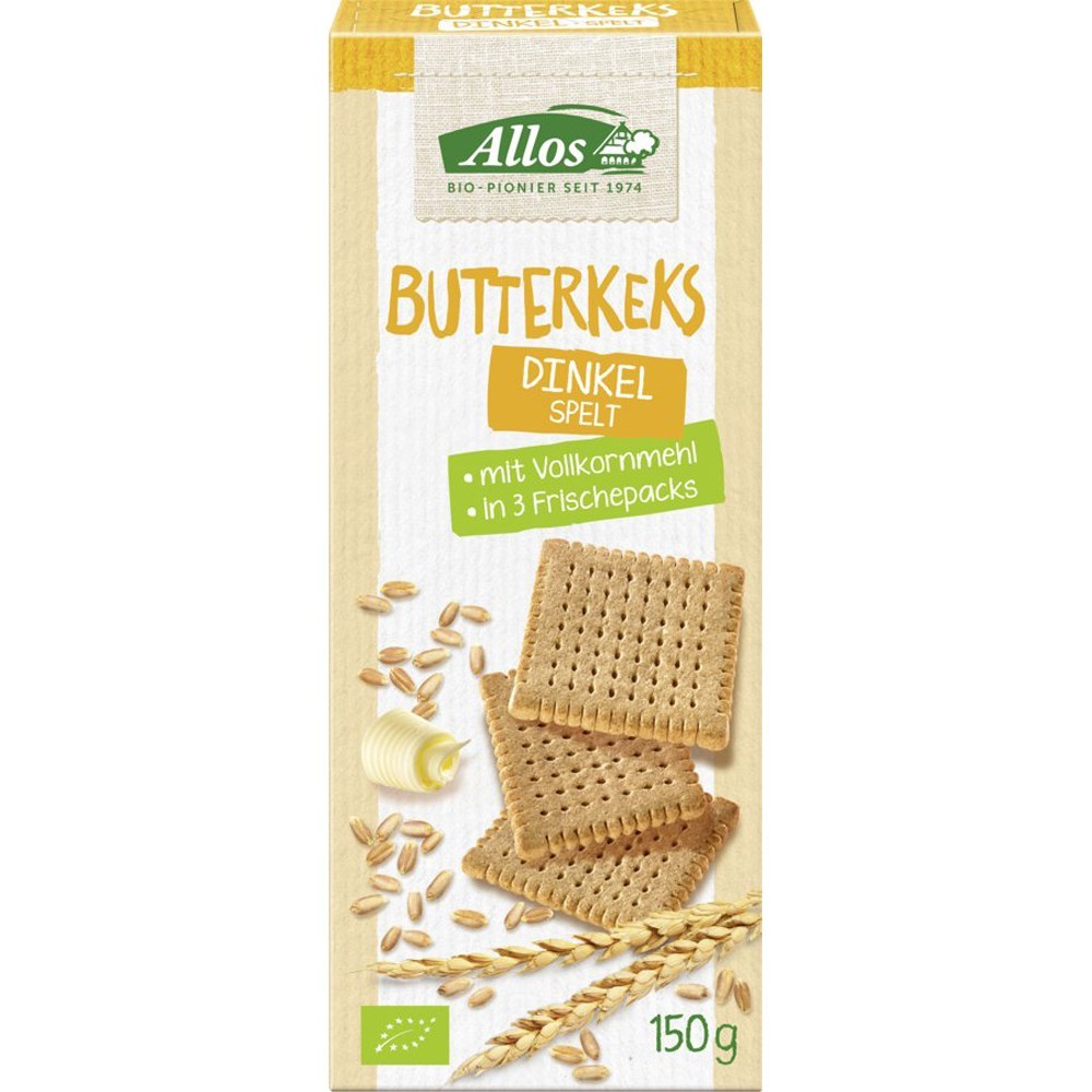 Allos Biscuiti bio din spelta unt si miere 150g