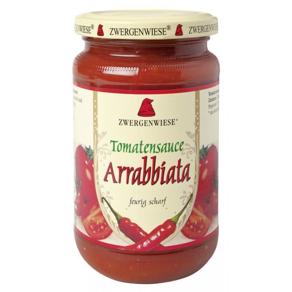 Zwergenwiese Sos bio de tomate Arrabbiata cu ardei iute 340ml