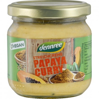 Dennree Pateu vegetal dennree cu papaya si curry 180g