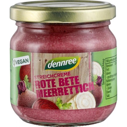 Dennree Pate bio vegetal cu sfecla rosie si hrean 180g