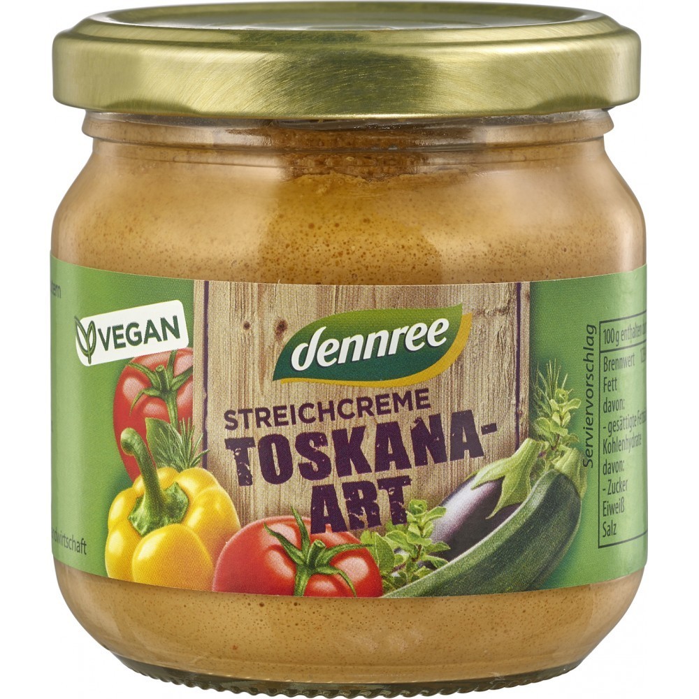 Dennree Pate vegetal ecologic Toskana 180g