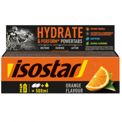 Isostar Tablete izotonice, efervescente cu aroma de portocale, 120g (10x12g)