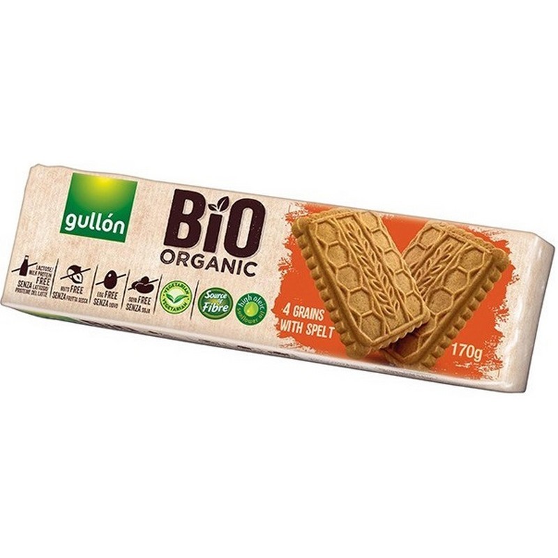 Gullon Biscuiti 4 cereale cu spelta BIO 170g